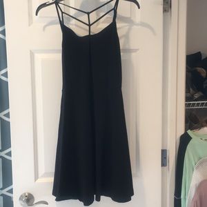 Express woman’s black fit n flare dress